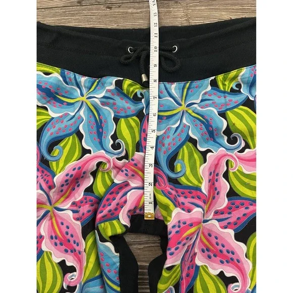 Nilla Shields Pants Floral Print Cotton Psychedelic Hippie Boho 70's Vibe ~LARGE - Picture 11 of 12